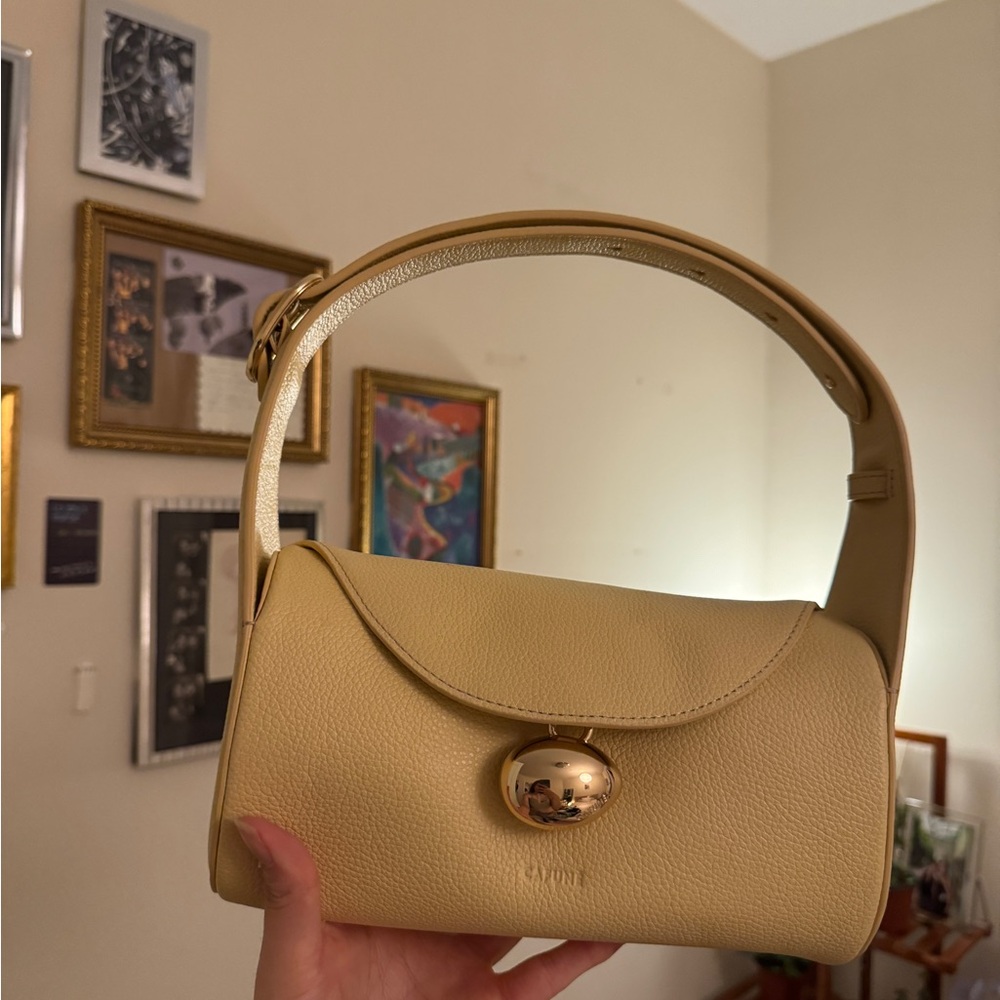 Cafune Butter Shoulder Bag with Gold Accents